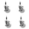 Service Caster 4'' SS Nylon Swivel 7/8'' Expanding Stem Caster Set with Brake, 4PK SCC-SSEX20S414-NYS-TLB-78-4 - alternate 1